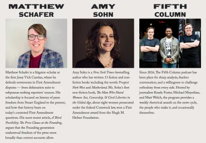 Soapbox Conference speakers showing Matthew Schafer and Amy Sohn